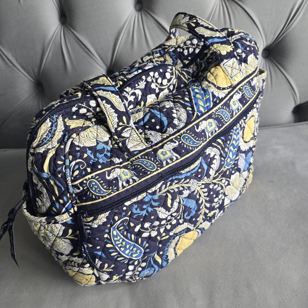 Vera Bradley Ellie Blue Paisley Elephant Floral diaper bag - Picture 2 of 7